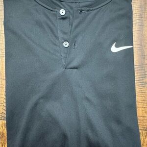 Nike Black Dri-FIT Athletic Top with White Logo